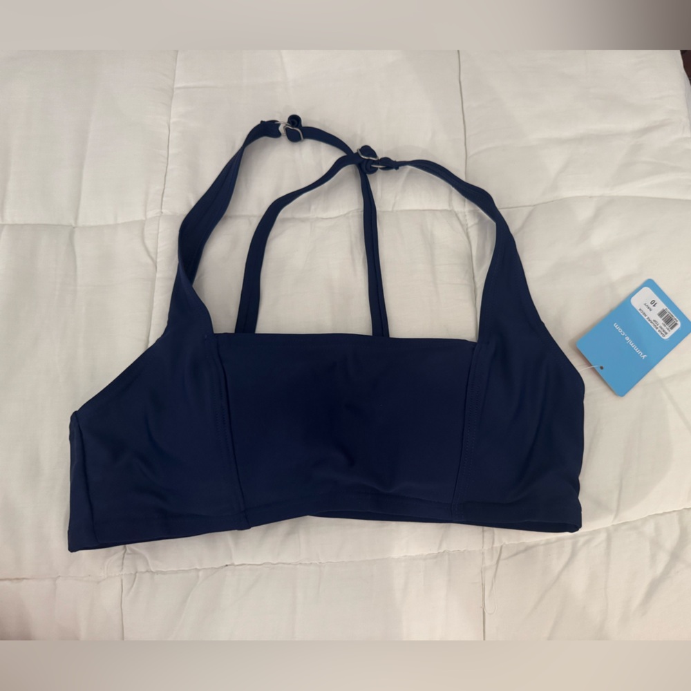 NWT Navy blue, size 10 swim top by Yummie